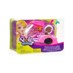 GENERICO - Juguete Auto Baño Perritos Infantil Rosado Polly Pocket