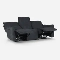Sofá Reclinable Matt Eléctrico 3 Cuerpos Tela Grafito