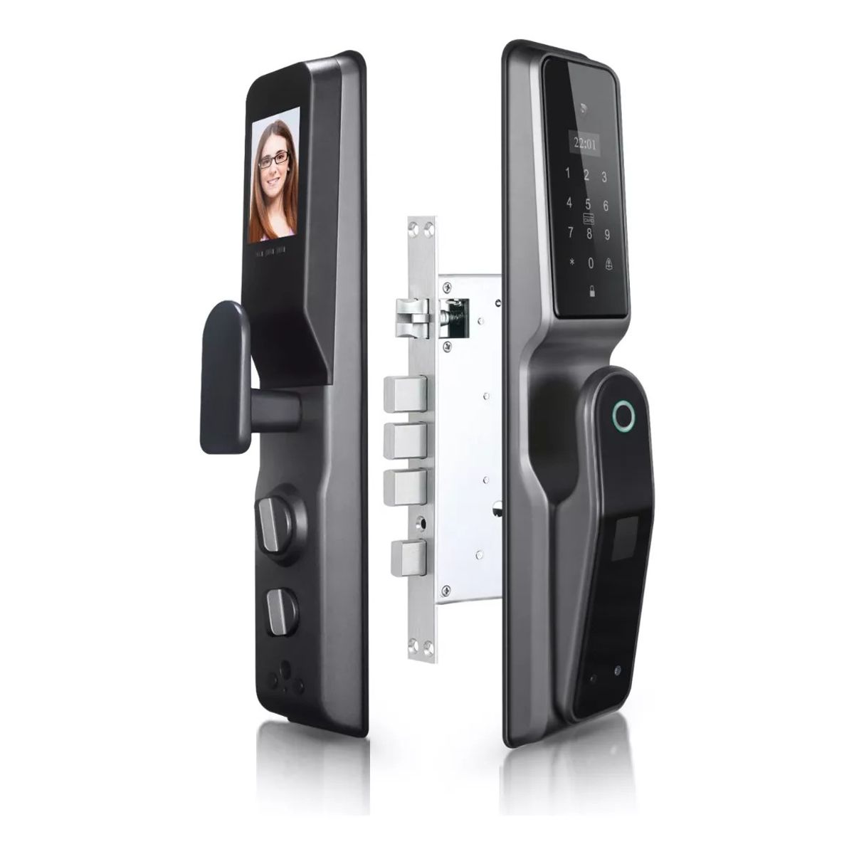 KUANGYE - Cerradura Inteligente Wifi Huella Digital Tarjeta App Camara