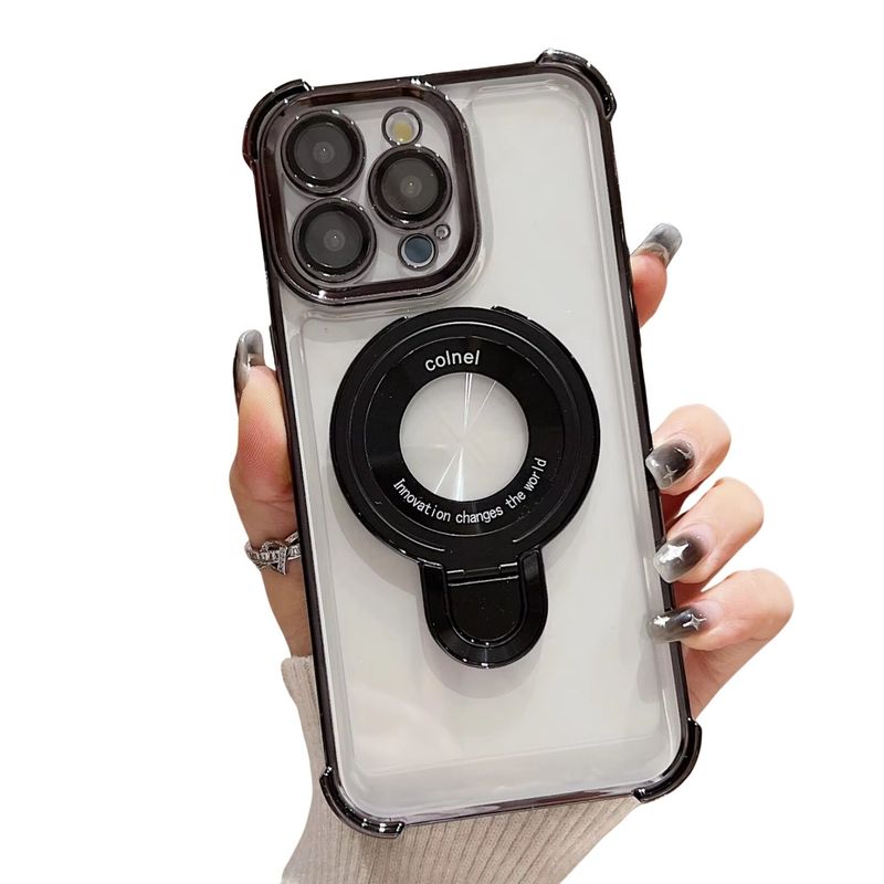 GENERICO - Carcasa Funda Para iPhone 16 Antigolpe Y Soporte Magnético Negro