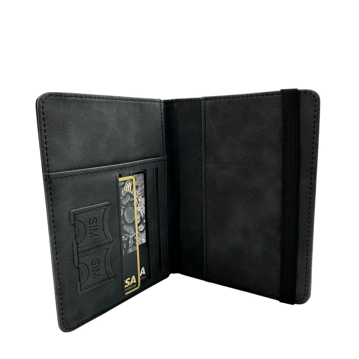 GENERICO - Porta Pasaporte Documentos Funda de Viaje con Proteccion RFID