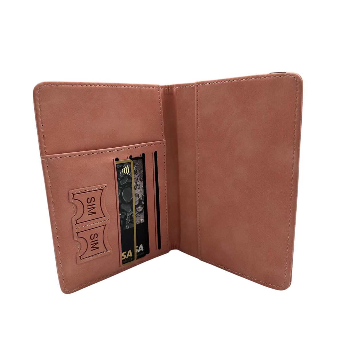 GENERICO - Porta Pasaporte Documentos Funda de Viaje con Proteccion RFID