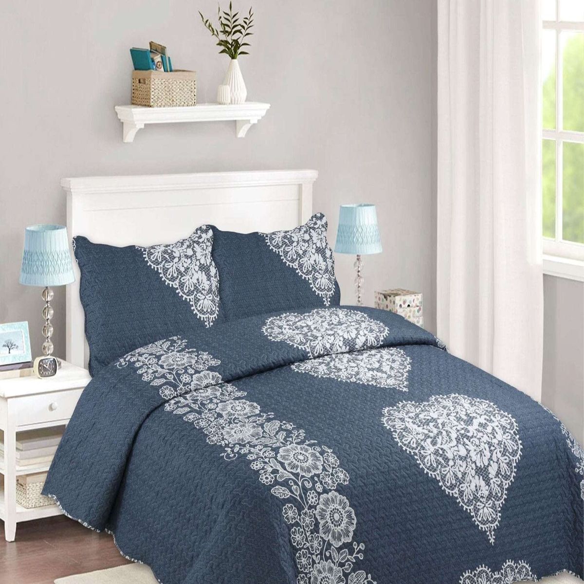 GENERICO - Cubrecama de verano king-superking material quilt