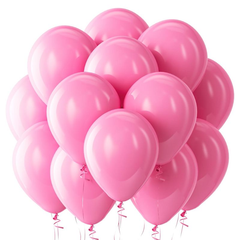 GENERICO - Globos Color Rosado 100 Unidades Tamaño 25 Cm