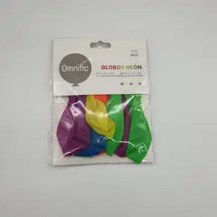 GENERICO - Globos Color Multicolor Neon 8 Unidades Tamaño R12 Fiesta