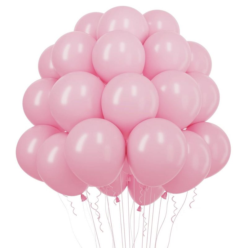 GENERICO - Globos Rosado Macaron 10 Unidades Tamaño 25 Cm Fiesta