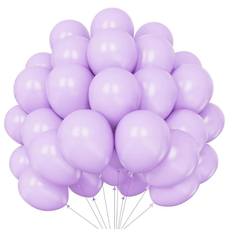 GENERICO - Globos Morado Macaron 50 Unidades Tamaño 25 Cm