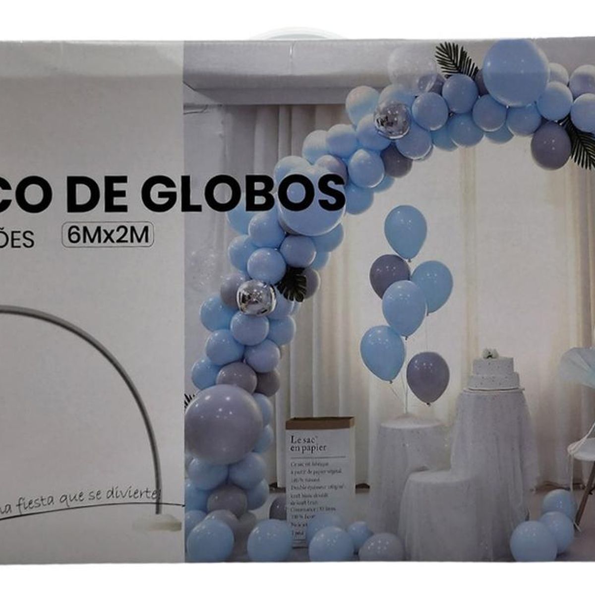 GENERICO - Set Arco De Globos Cumpleaños Fiestas Dorado 167 Piezas