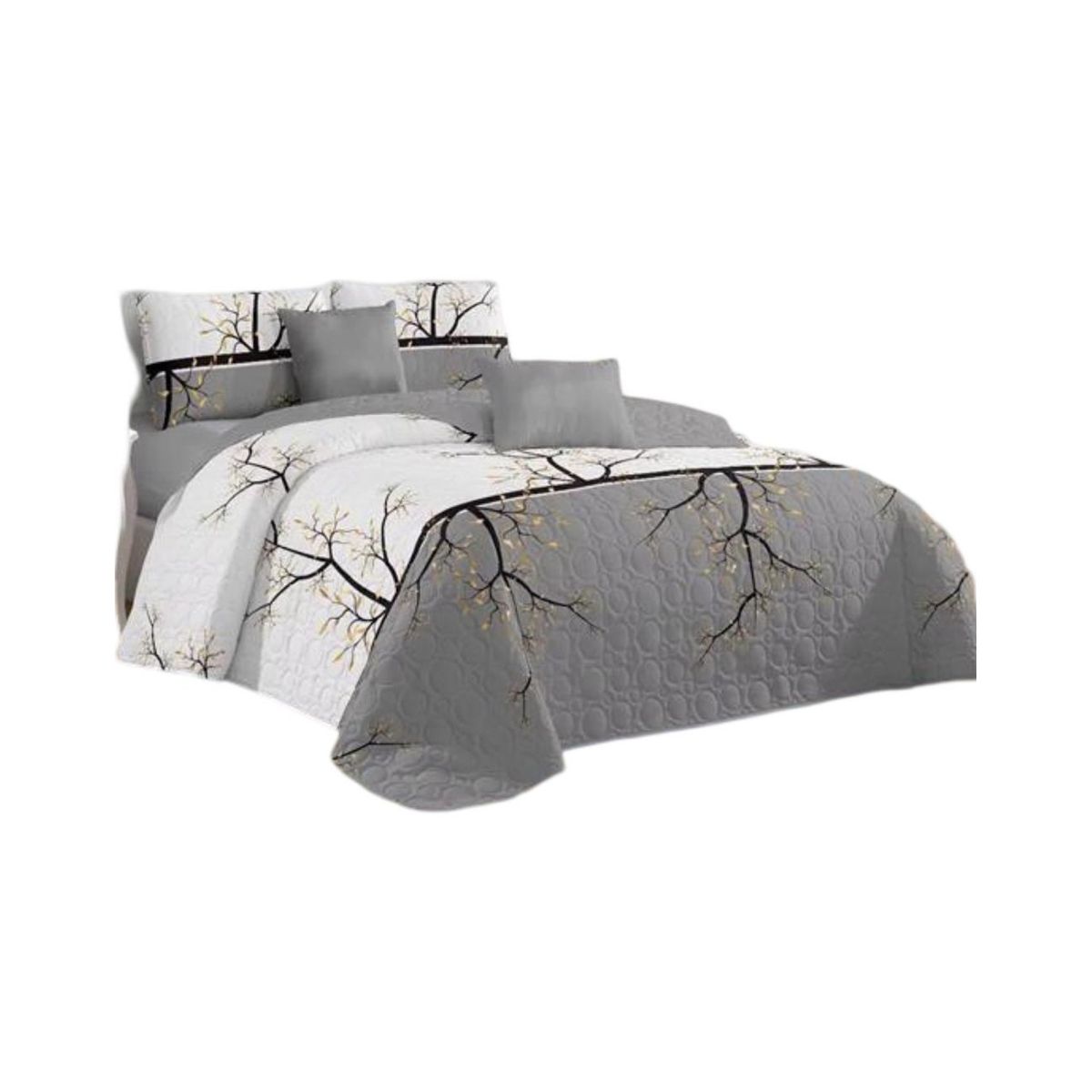 GENERICO - Cubrecama Quilt 2 Plazas+2 Fundas Verano Fresco 13n43