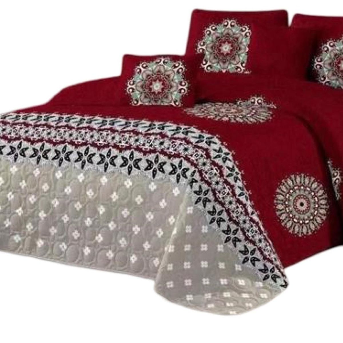 GENERICO - Cubrecama Quilt 2 Plazas+2 Fundas Verano Fresco 13n42