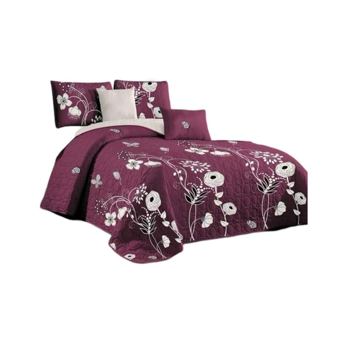 GENERICO - Cubrecama Quilt 2 Plazas+2 Fundas Verano Fresco 13n14