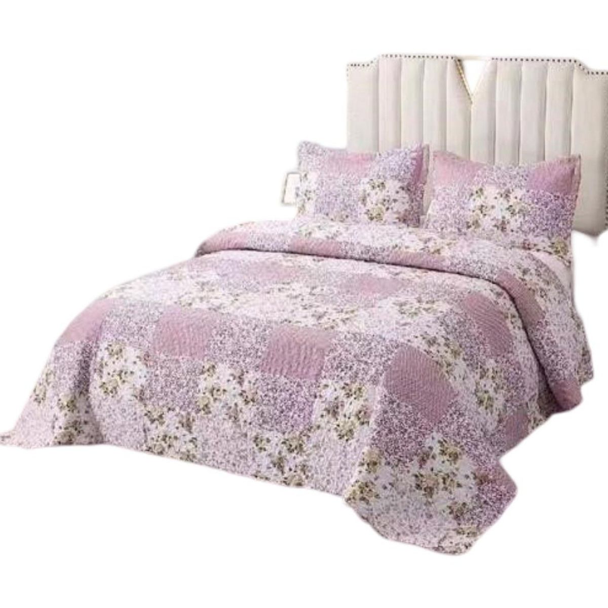 GENERICO - Cubrecama Quilt 2 Plazas+2 Fundas Verano Fresco 13n58_.