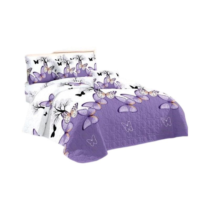 GENERICO - Cubrecama Quilt 2 Plazas+2 Fundas Verano Fresco 13n66