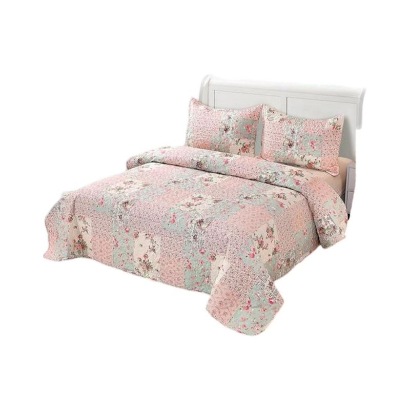 GENERICO - Cubrecama Quilt 2 Plazas+2 Fundas Verano Fresco 13n26