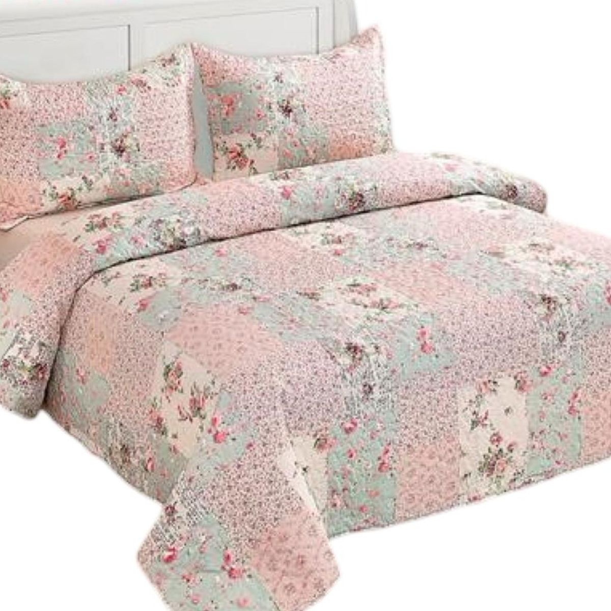 GENERICO - Cubrecama Quilt 2 Plazas+2 Fundas Verano Fresco 13n26