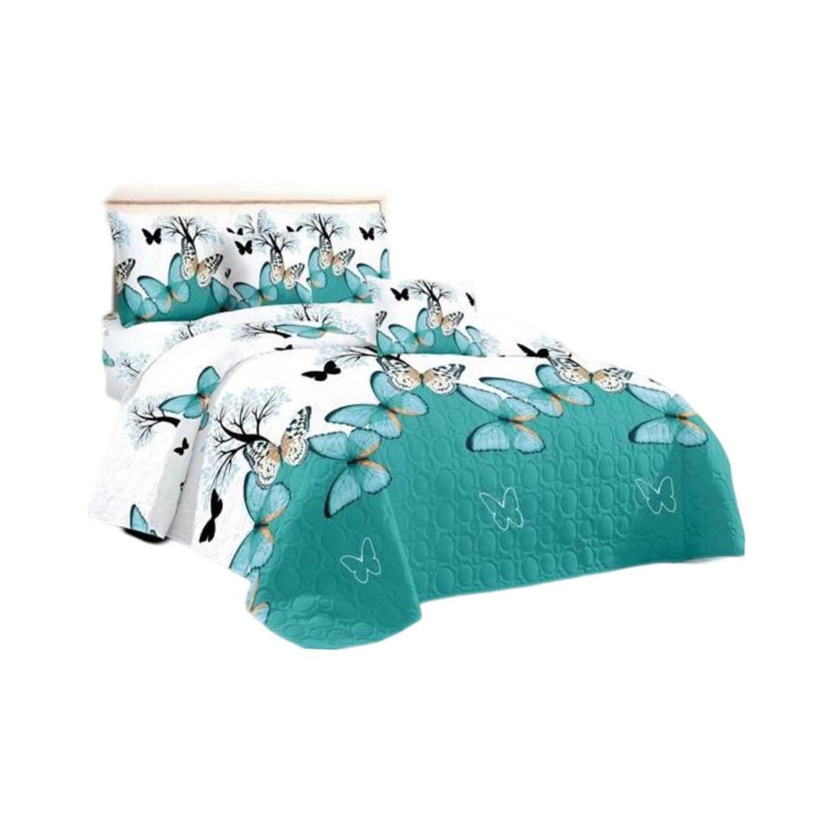 GENERICO - Cubrecama Quilt 2 Plazas+2 Fundas Verano Fresco 13n65