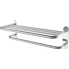 KUANGYE - Porta Toallero Repisa 60 Cm Al Muro Baño Inoxidable