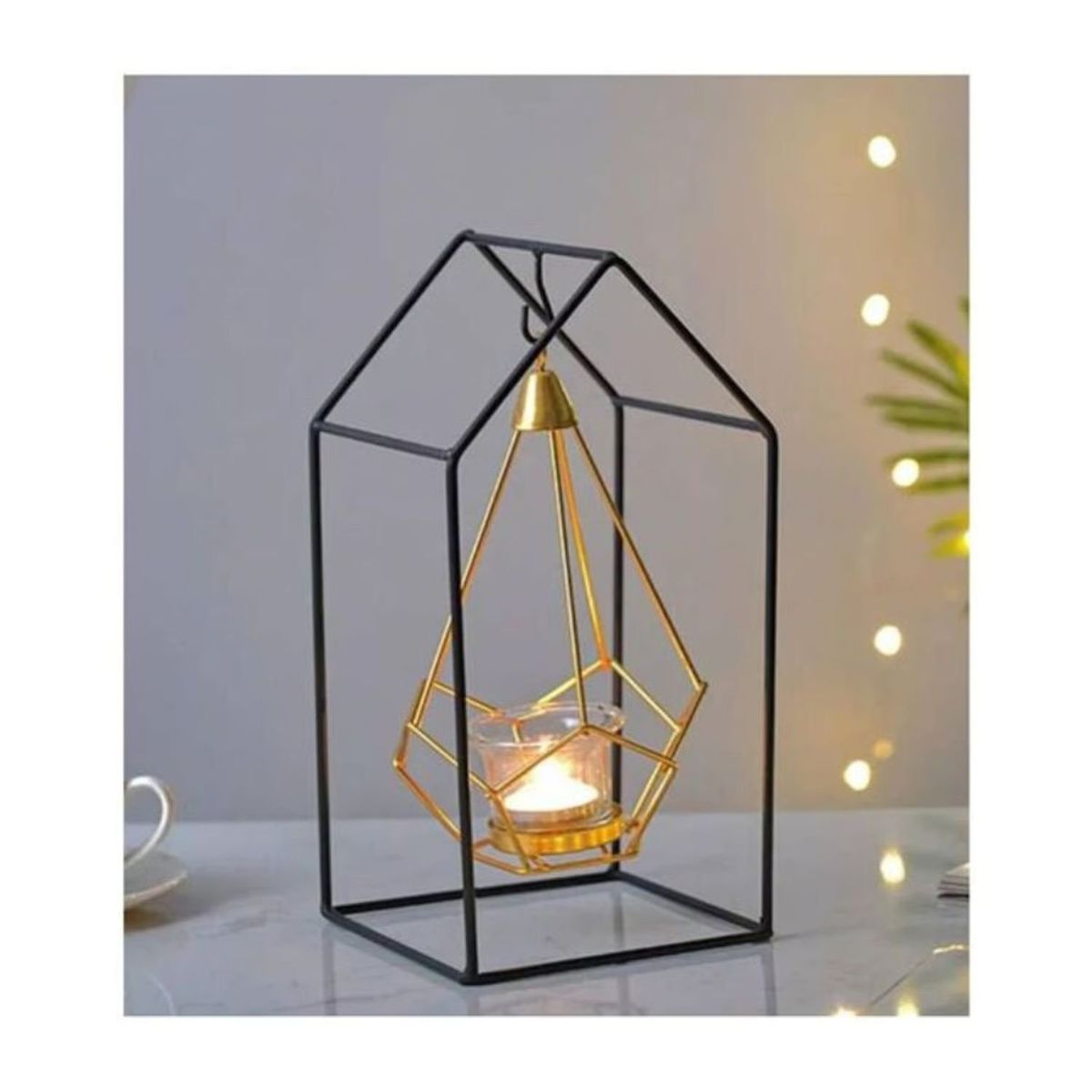 GENERICO - Portavela Candelabro Geometrico Vela Flotante 26Cm Alto