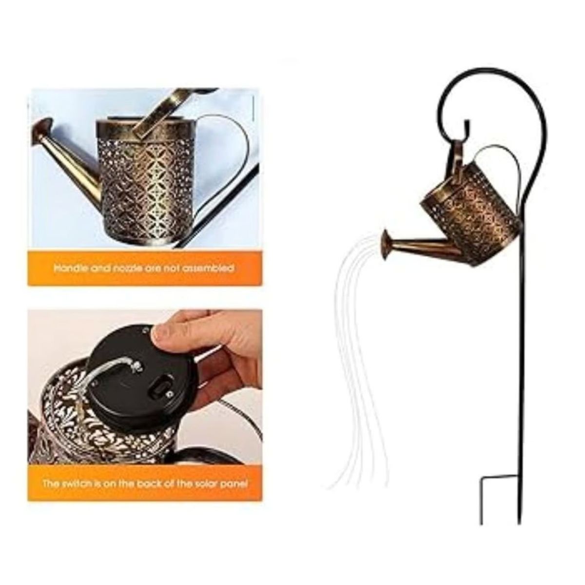 GENERICO - Regadera Hueca Light Solar Garden Led Light