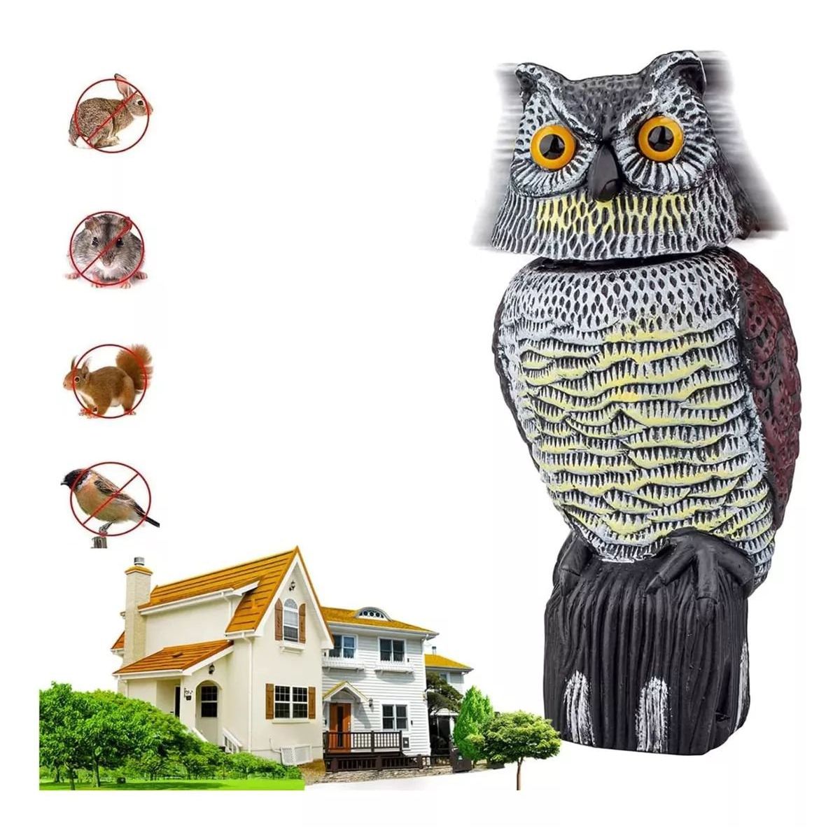 KUANGYE - Ahuyentador De Pajaros Buho Espanta Palomas