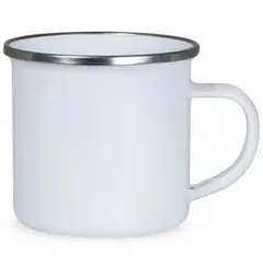 GENERICO - Tazón Jarro Metálico Blanco Sublimable 10oz Sublimación