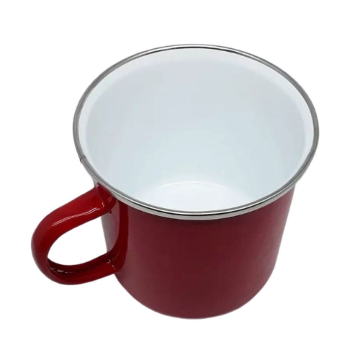 GENERICO - Tazón Jarro Metálico Rojo Sublimable 10oz Sublimación