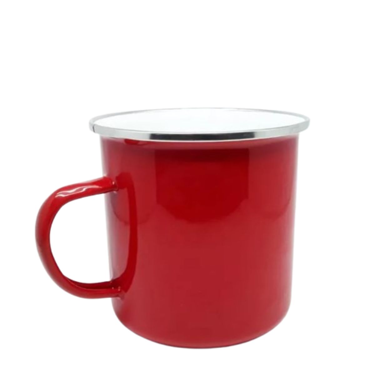 GENERICO - Tazón Jarro Metálico Rojo Sublimable 10oz Sublimación