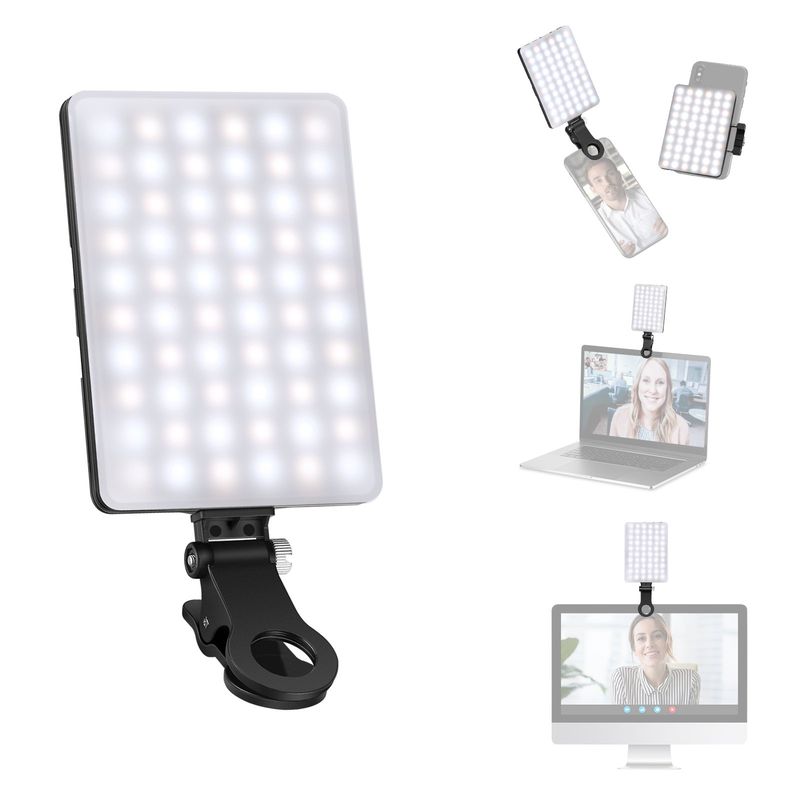 NEEWER - Led Luz De Video Selfie Luz + Clip Para 16 Pro Max S24 Celular Macbook