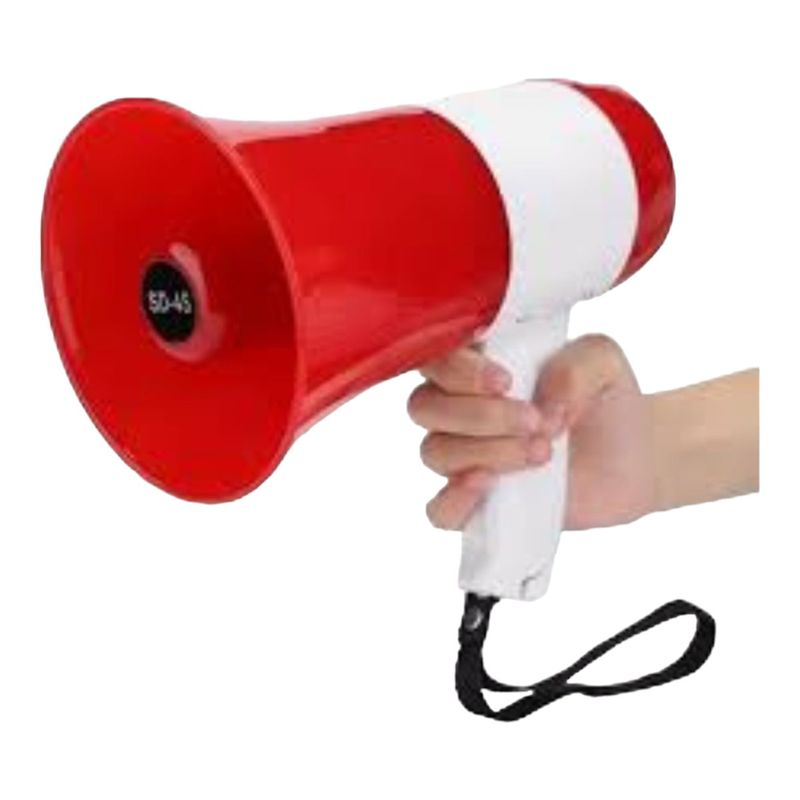 INVENCIBLE - REPRODUCTOR MEGAFONO RECARGABLE 35 WATTS GRABA VOZ INALAMBRICO AA19