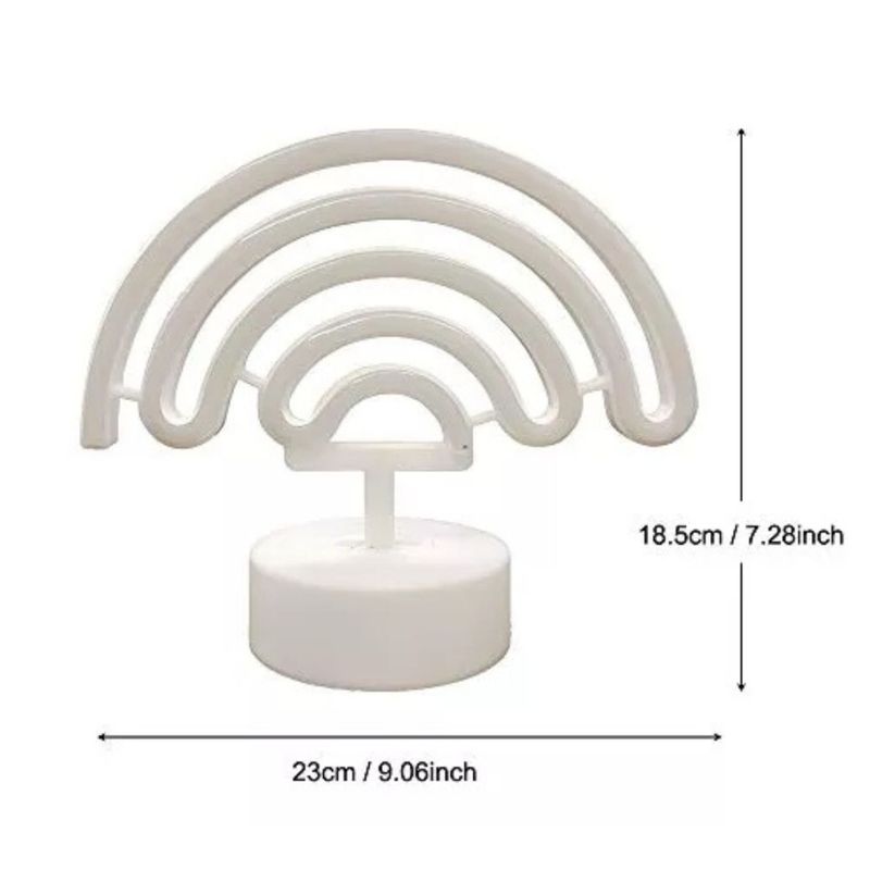 INVENCIBLE - LAMPARA MESA ARCOIRIS LED USB USB LUZ NEON ARCO IRIS NC04