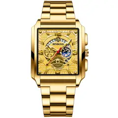 TIOZONEY - Reloj de hombre de acero inoxidable Luminous