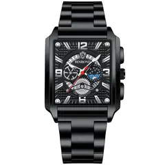 TIOZONEY - Reloj de hombre de acero inoxidable Luminous