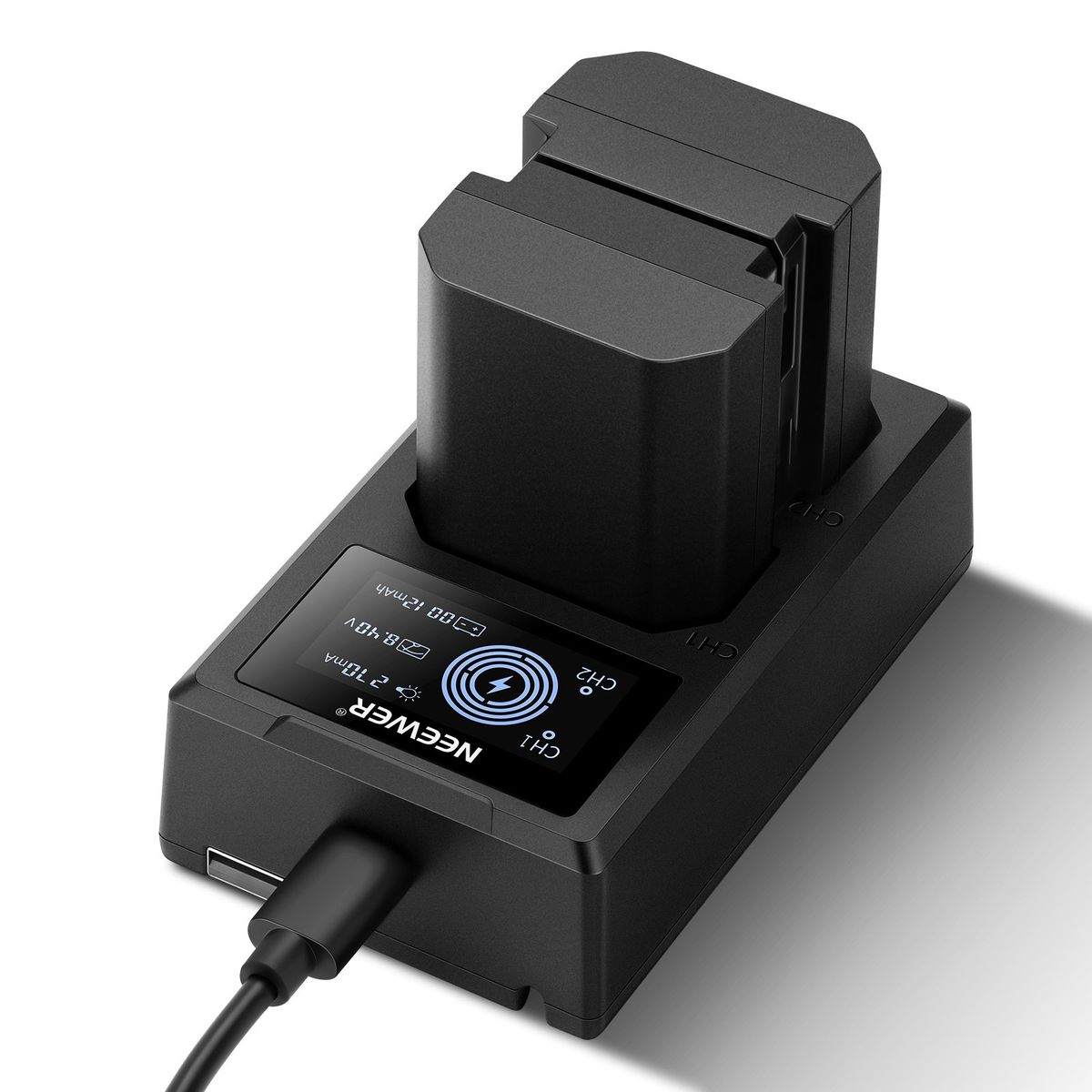 NEEWER - Np-fz100 2x Batería Y Cargador Para Sony A7c Fx30 A7iii A7IV A6700 A9