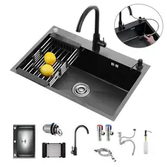 KUANGYE - Combo Lavaplatos Empotrable 50x45cm 304 Acero + Accesorios…