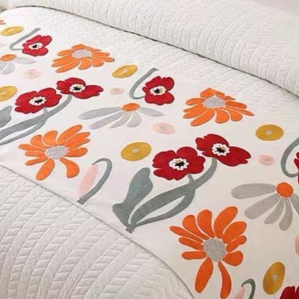 GENERICO - Set Bordado Piecera y 2 Fundas de Cojín S4