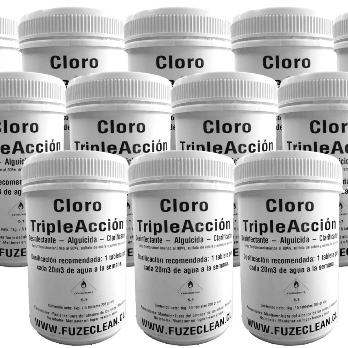 GENERICO - Cloro triple accion pack 12 kg (60 tabletas)