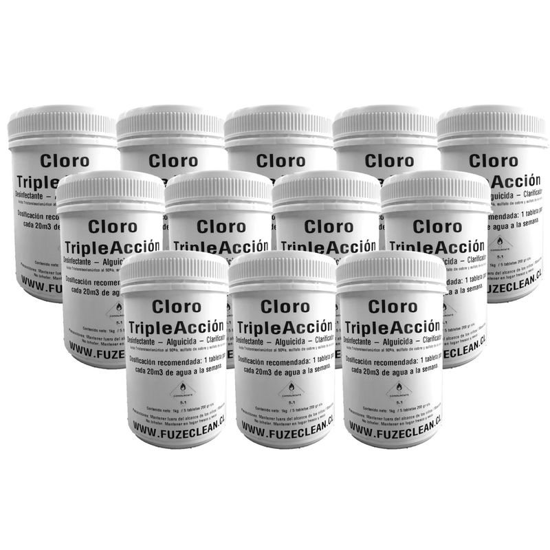 GENERICO - Cloro triple accion pack 12 kg (60 tabletas)