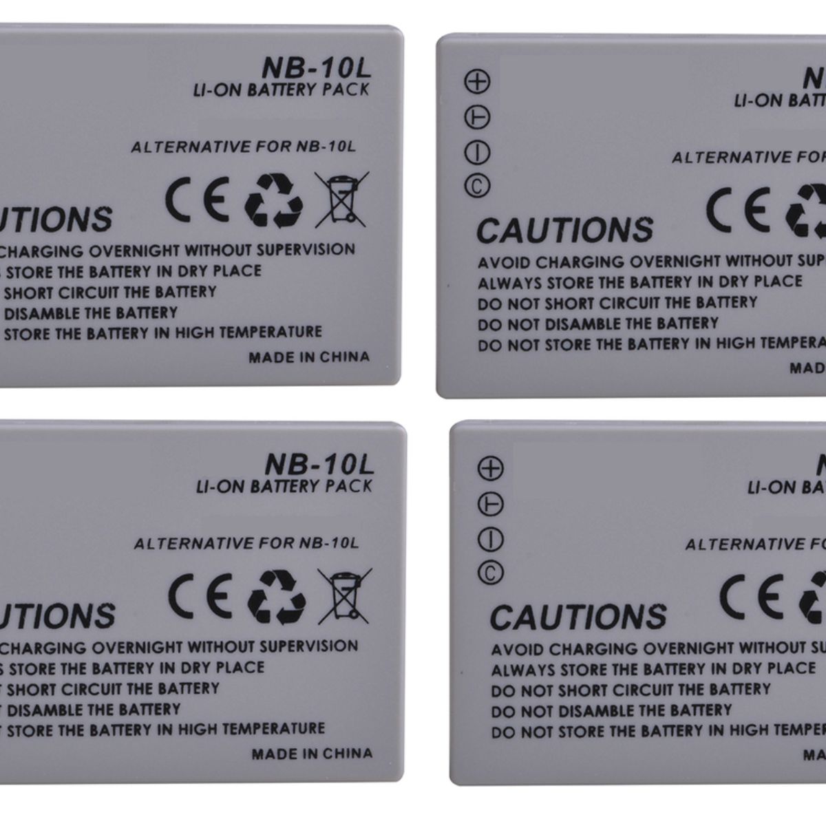 GENERICO - 4 BATERÍAS NB-10L CANON ALTERNATIVA