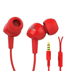 JBL - Audífonos Cable de 35 mm HARMAN C100SI Rojo