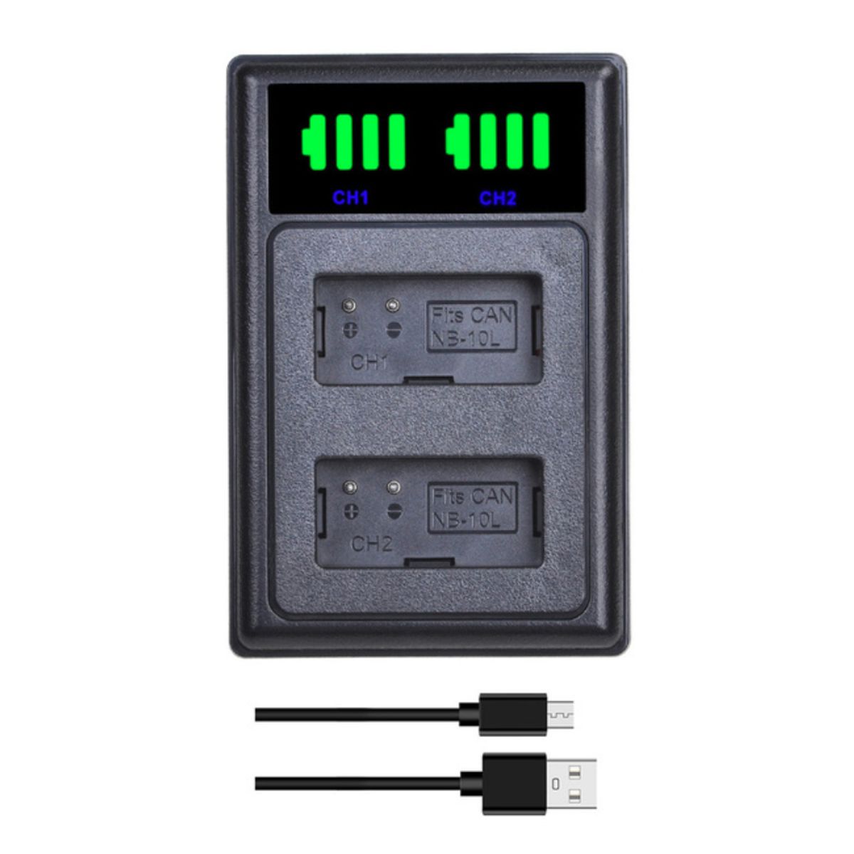 GENERICO - CARGADOR DOBLE CB-2LCE ALTERNATIVO CANON