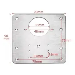 GENERICO - Pack X3 Placa De Reparacion Puertas Placa Bisagra Fijacion
