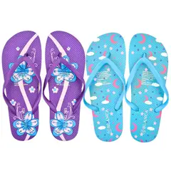 LIKE SHOP - Pack 2 Pares Chalas Mujer Hawaianas Sandalias Suela Goma 1013