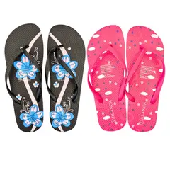 MPROPIA - Pack 2 Pares Chalas Mujer Hawaianas Sandalias Suela Goma 1013