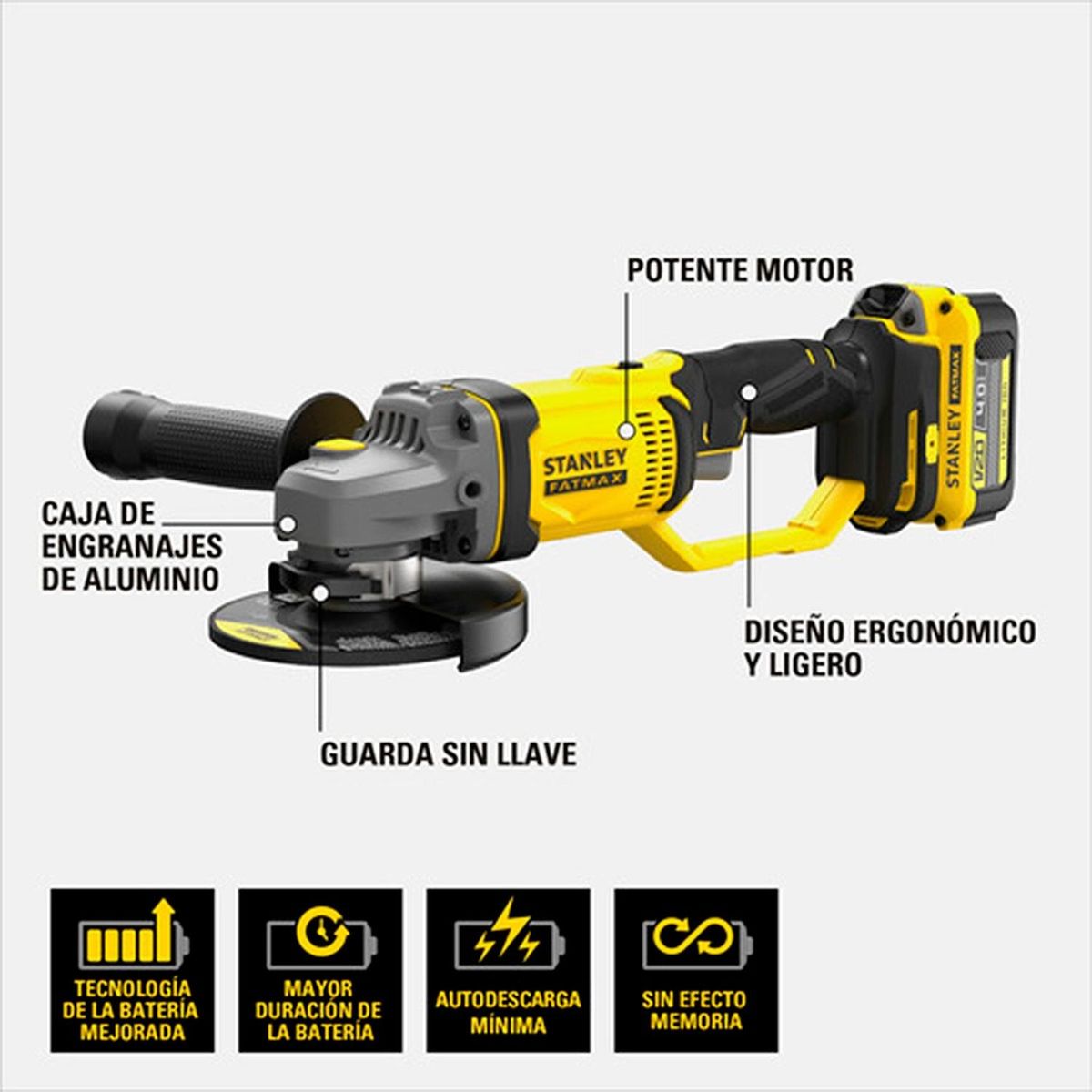 STANLEY - Kit Esmeril Inal. Fatmax Stanley Scg400m2k-b2