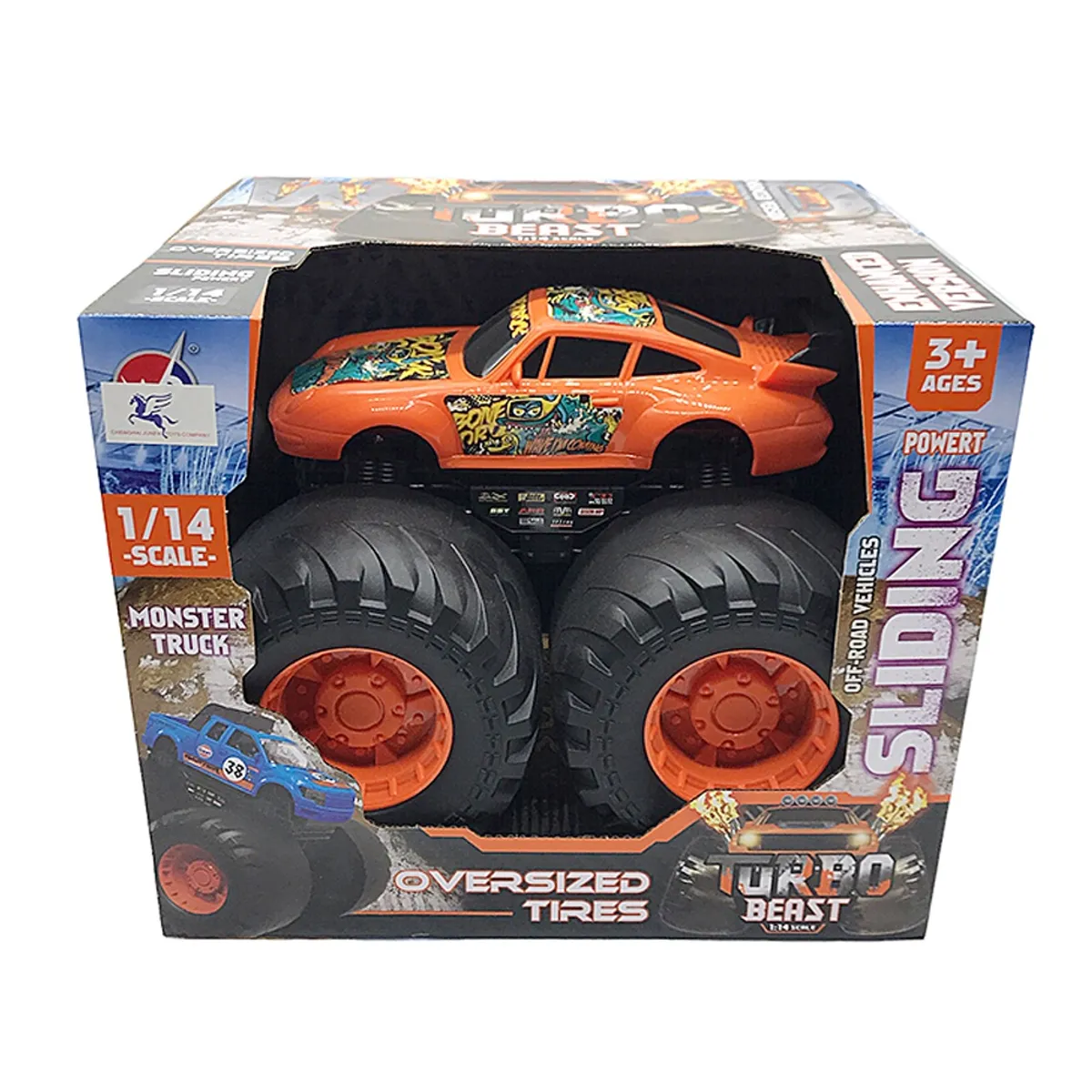 GENERICO - Juguete Auto Fricción Monster Anger Verde