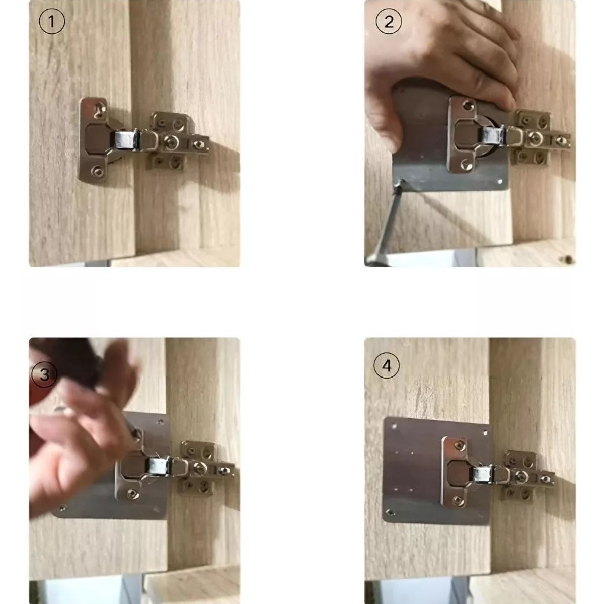 GENERICO - Pack X6 Placa De Reparacion Puertas Placa Bisagra Fijacion