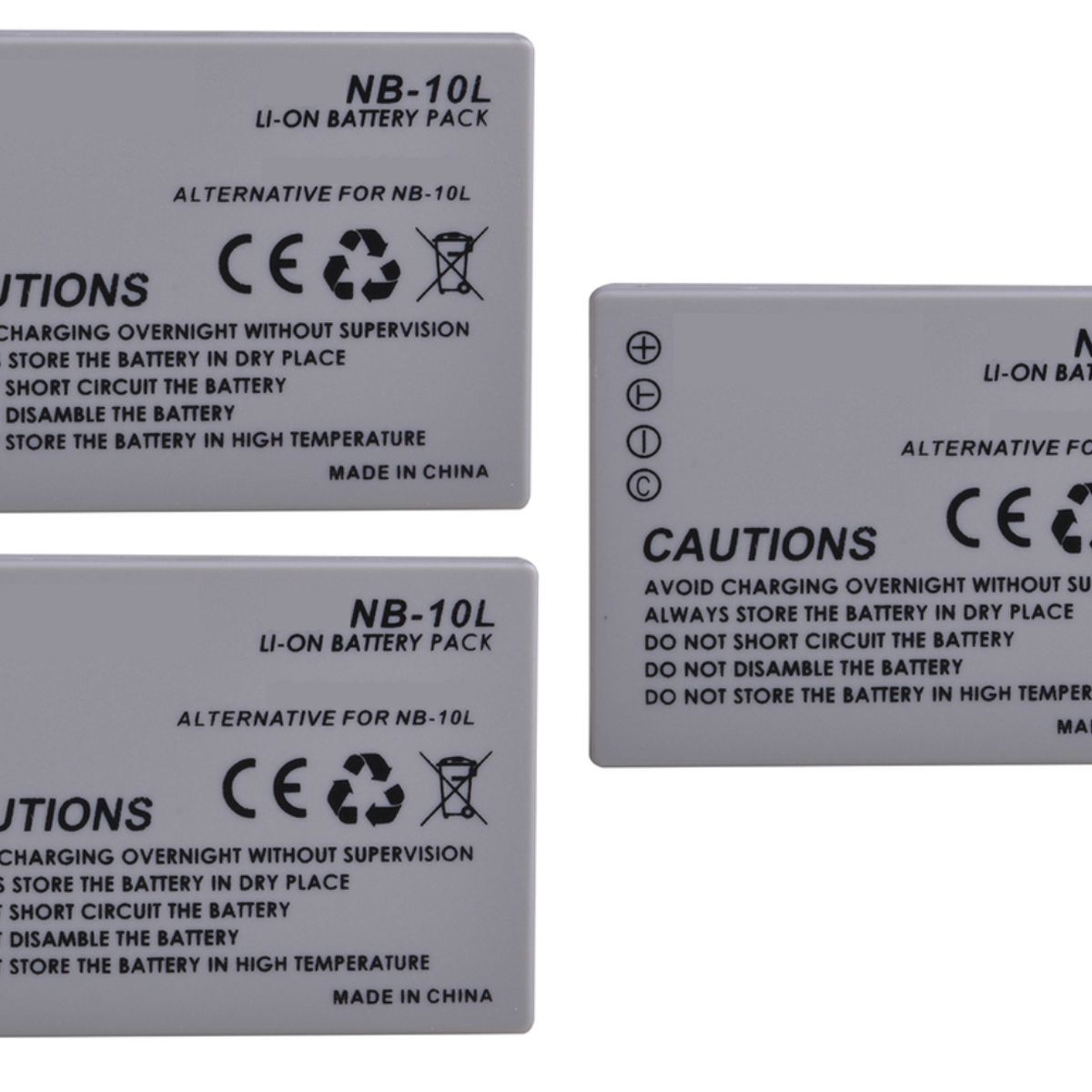 GENERICO - 3 BATERÍAS NB-10L CANON ALTERNATIVA