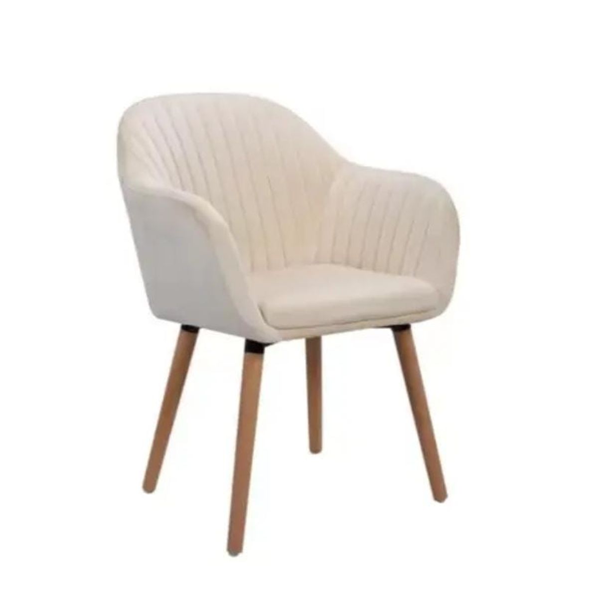 HABITA2 CHILE - Sitial terciopelo patas de madera Murano - Beige