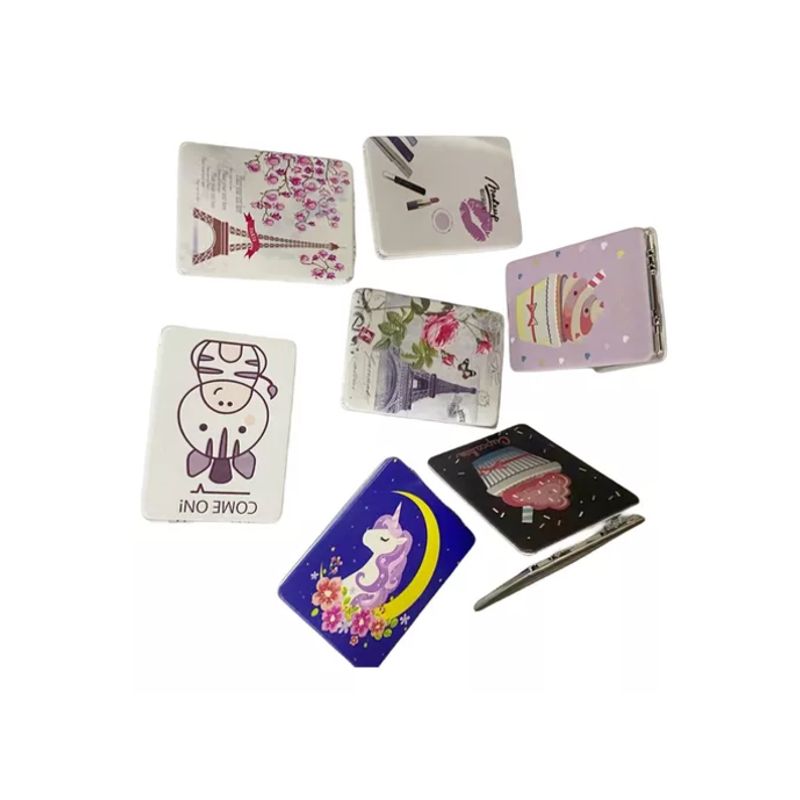 GENERICO - Pack X 12 Espejo Plegable De Cartera Con Diseños 1481a-27