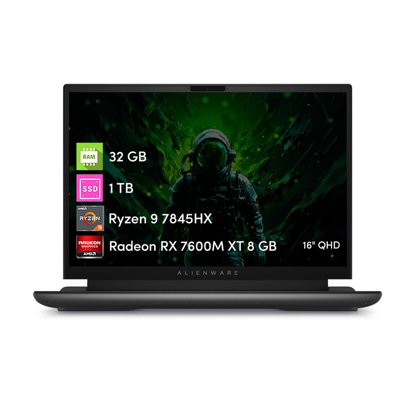 DELL - Notebook Gamer Dell Alienware M16 Ryzen 9 32GB 1TBSSD RX7600M 16QHD